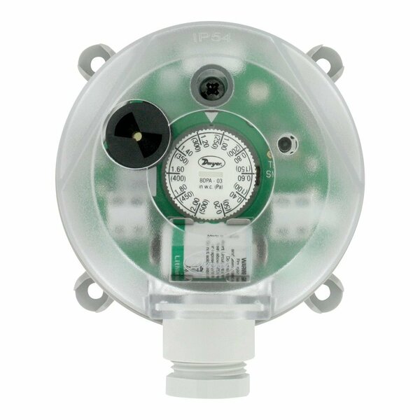 Dwyer Instruments Adjustable Differential Pressure Alarm, Diff Pres Switch 2001000 Wc BDPA-06-2-N